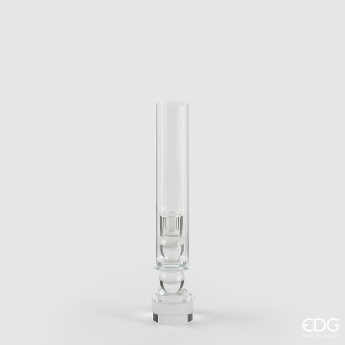 EDG Enzo De Gasperi Portacandela Crystal Stelo in vetro