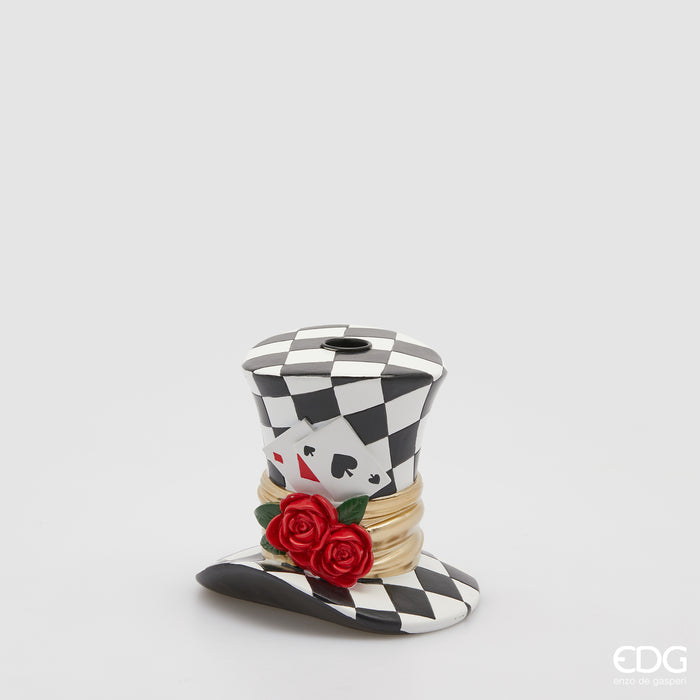 EDG Enzo De Gasperi Portacandela Cappello Scacchi