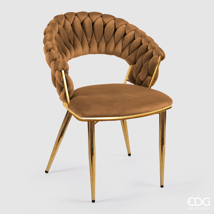 SEDIA INTRECCIO HAZELNUT H86 L61 L56