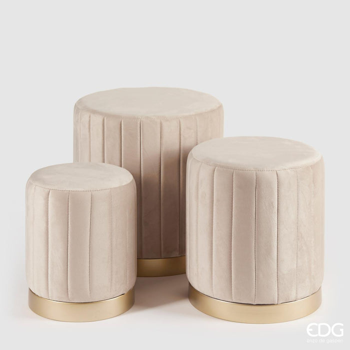 POUF ROTONDO RIGHE (3ASS)