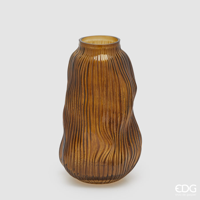 EDG Enzo De Gasperi Vaso Millerighe in Vetro