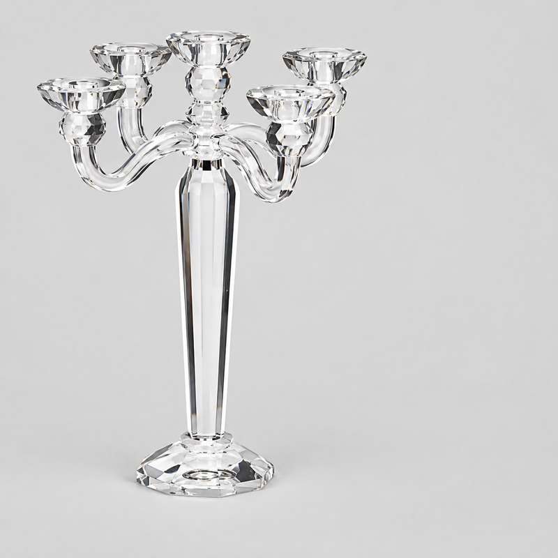 Candelabro Crystal EDG in vetro a 5 bracci