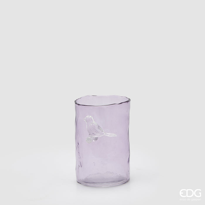 Vaso Cilindro con Uccellino
