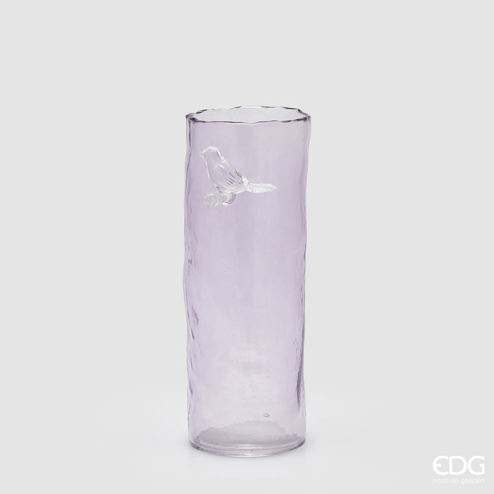 Vaso Cilindro con Uccellino