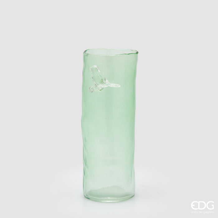 Vaso Cilindro con Uccellino
