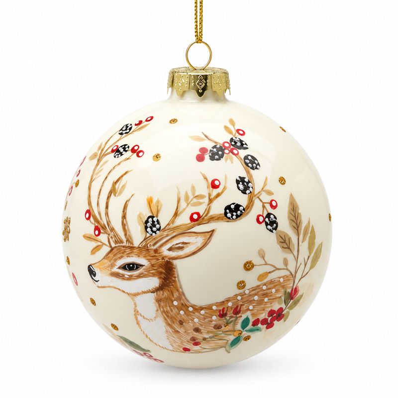 Palla Cervo EDG d. 10 cm – Bianco e Marrone