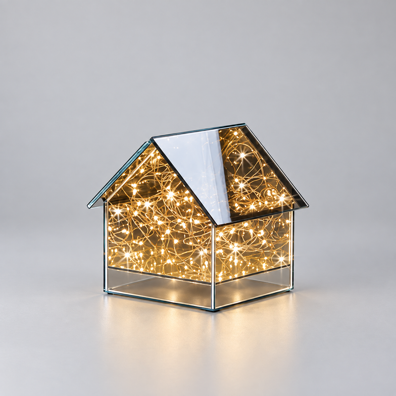 Teca Casetta LED EDG in vetro fumé