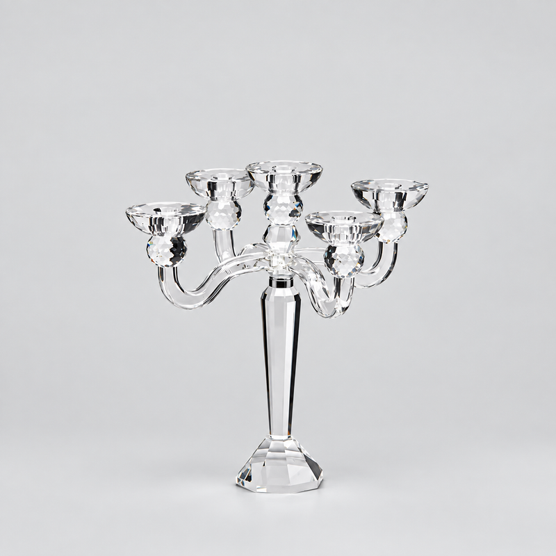 Candelabro Crystal EDG in vetro a 5 bracci
