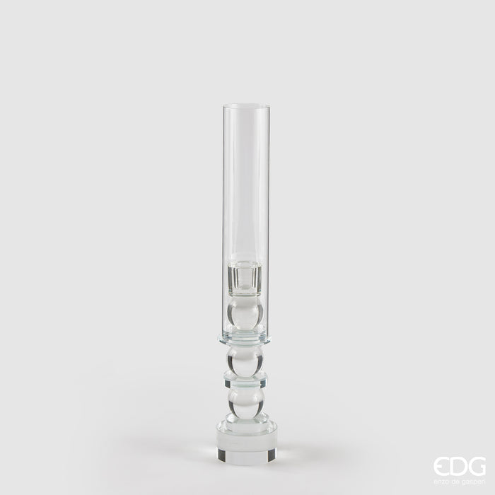 EDG Enzo De Gasperi Portacandela Crystal Stelo in vetro