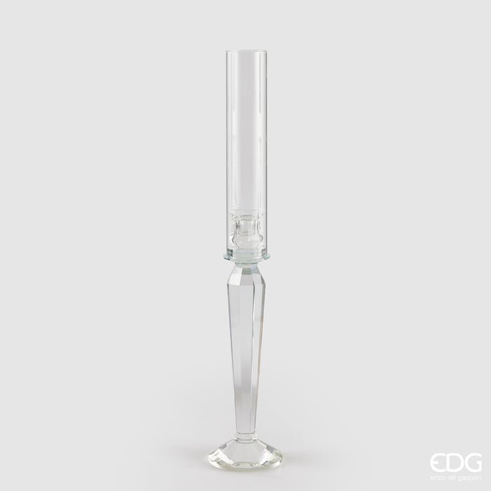 EDG Enzo De Gasperi Portacandela Crystal Prisma in vetro