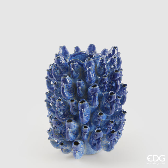 EDG Enzo De Gasperi Vaso Chakra Pesci in Ceramica