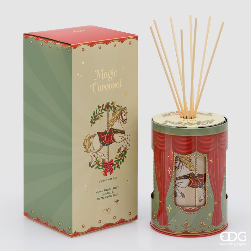 Profumatore Scrigno EDG 300 ml con carillon – Cinnamon, Oud e Black Pepper
