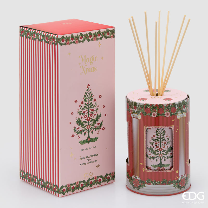 Profumatore Scrigno EDG 300 ml con carillon – Cinnamon, Oud e Black Pepper