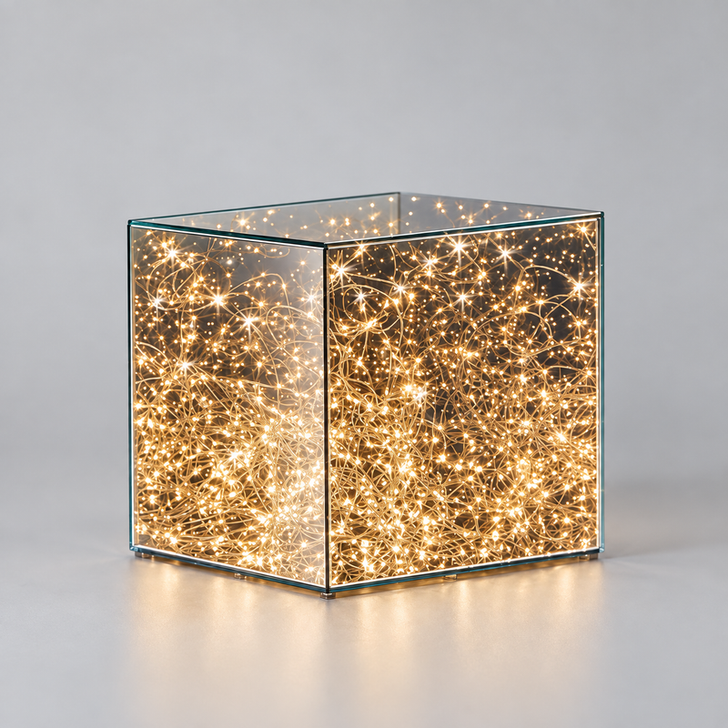 Teca Cubo LED EDG in vetro