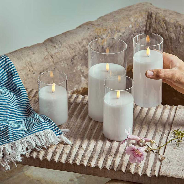 CANDELE FLICKERING SET 3PZ CON TIMER (H17,5+15+12,5)
