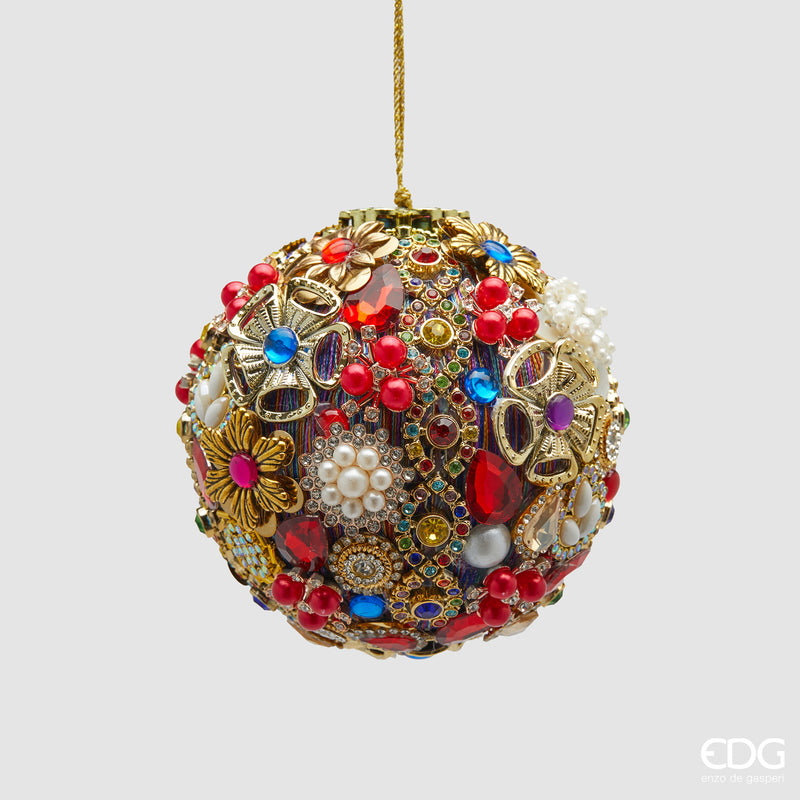 Palla Supreme EDG d. 10 cm multicolor con gemme e perle