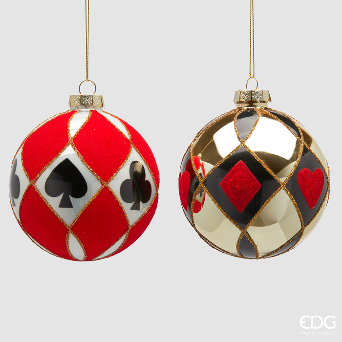 EDG Enzo De Gasperi Addobbo Palla Carte da Poker – d.10 cm