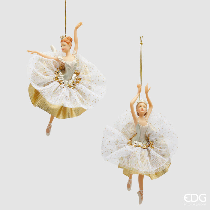 EDG Enzo De Gasperi Addobbo Ballerina Champagne – h.18 cm