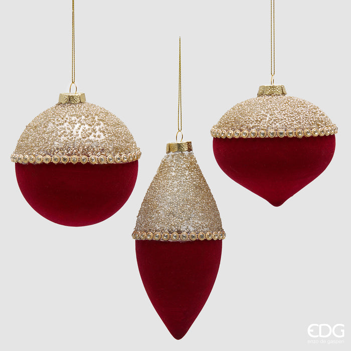 EDG Enzo De Gasperi Addobbo velluto Borgogna e Oro