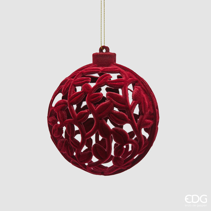 EDG Enzo De Gasperi Addobbo Palla Velvet  Borgogna – d.10 cm / d.15 cm