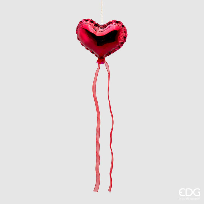 DECORAZIONE PALLONCINO CUORE IN VETRO D12