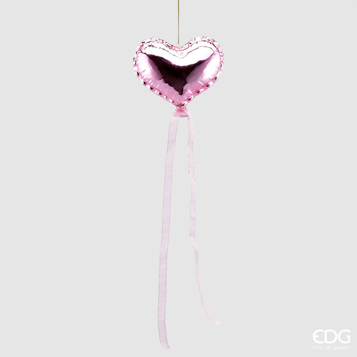 DECORAZIONE PALLONCINO CUORE IN VETRO D12