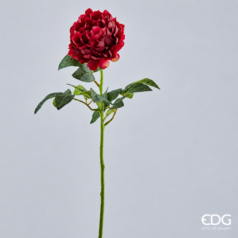 Peonia artificiale Real EDG H72 cm Borgogna