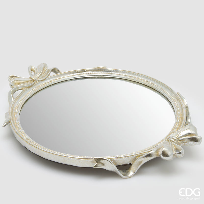 Vassoio Decorativo Fiocchi Ovale Silver  EDG