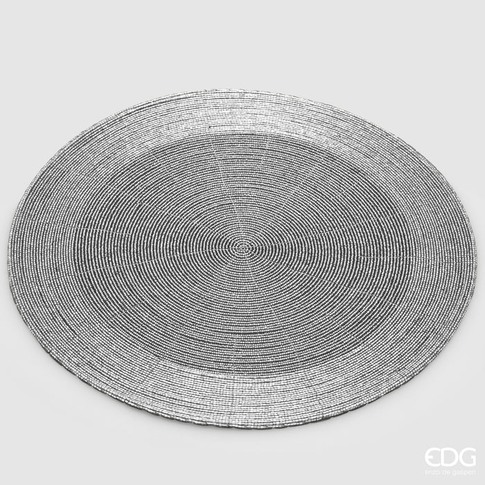 EDG Enzo De Gasperi Sottopiatto Perle rotondo – d.36 cm – argento