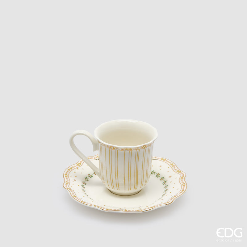 Set 6 Tazze da Caffè Caminetto con Piattino H.6 cm EDG
