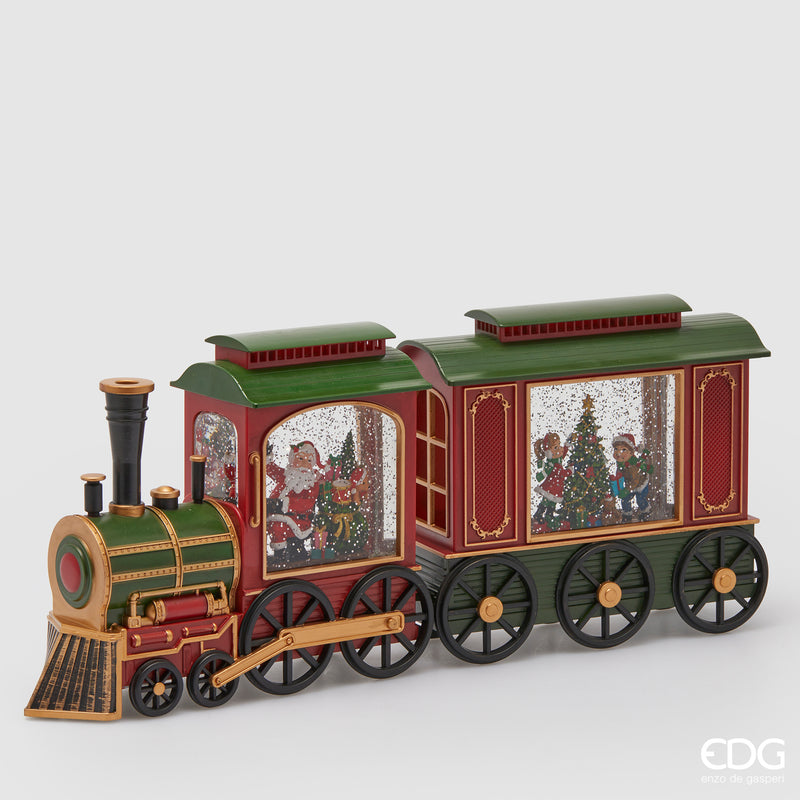 Decoro Trenino Natalizio con LED, Musica e Movimento L.48 cm – EDG