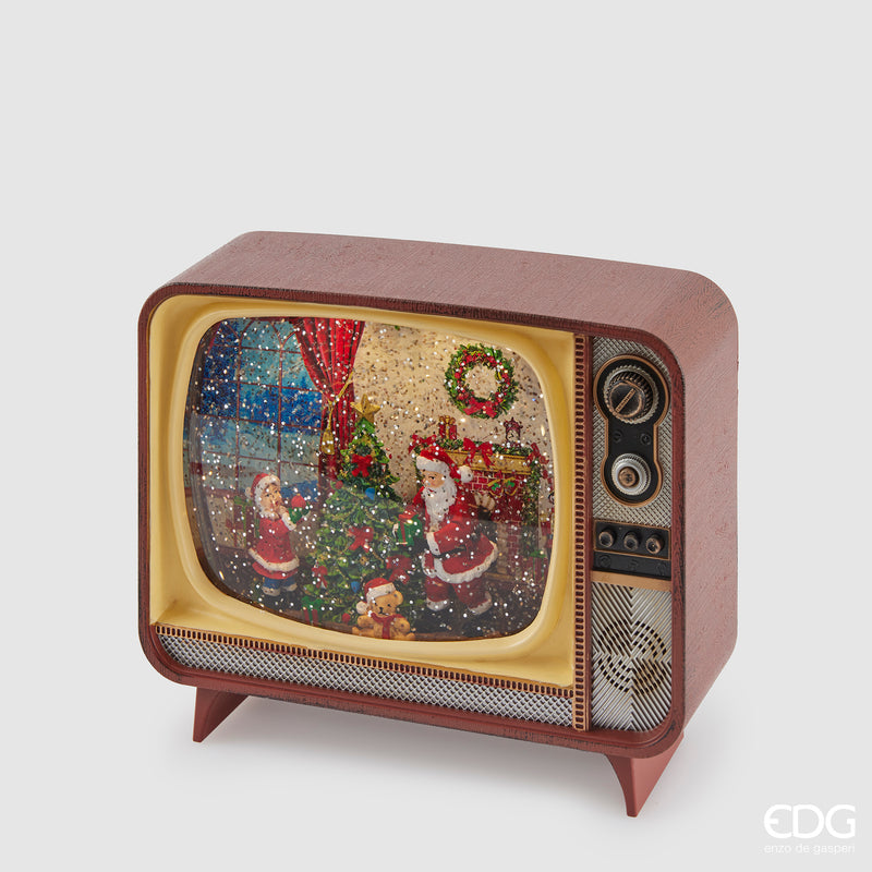 Diorama Televisore Vintage con LED, Musica e Movimento H.17 cm – EDG