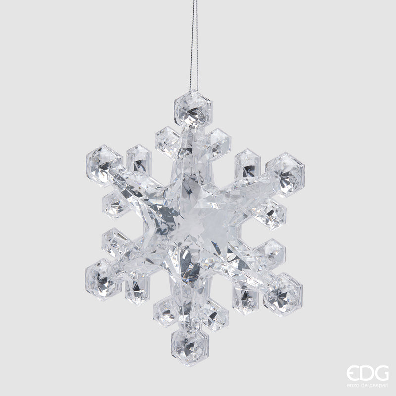 Addobbo Diamante Fiocco di Neve Silver H.23,5 cm – EDG