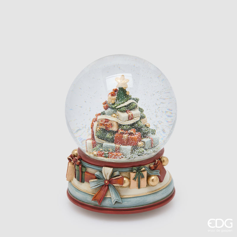 Sfera Acqua Pino con Regali e Carillon H.16,5 cm – EDG