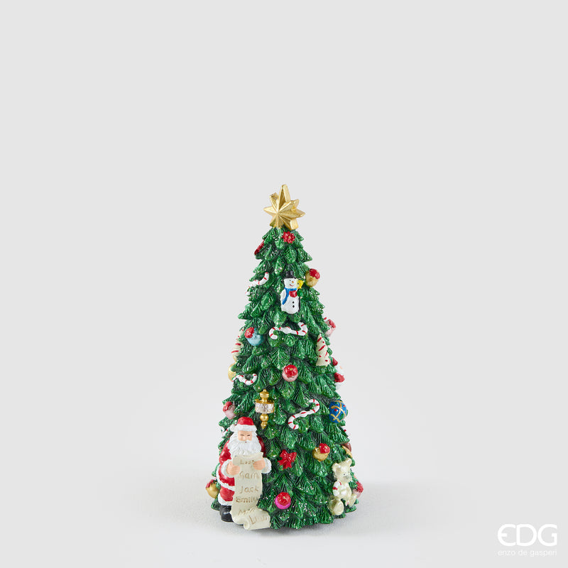 Carillon Babbo Natale con pino EDG H 22 cm