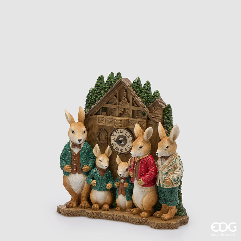Animali con orologio EDG H 31 cm