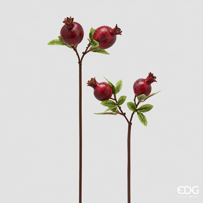 Ramo di melograno artificiale EDG x2 con foglie