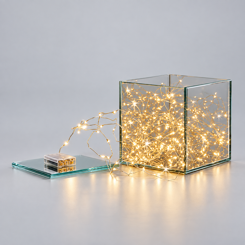 Teca Cubo LED EDG in vetro