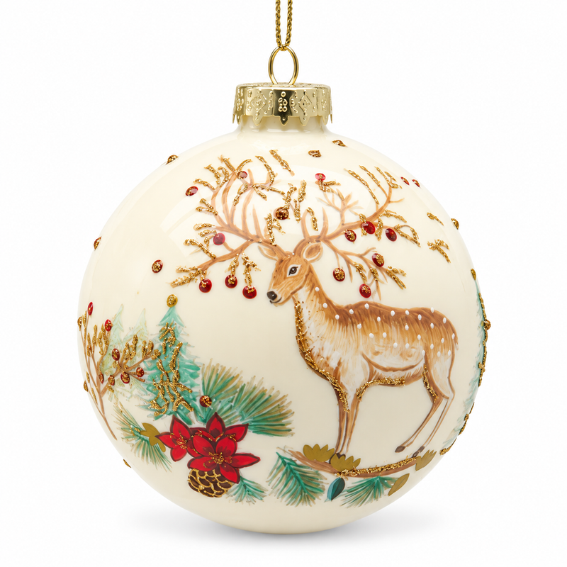 Palla Cervo EDG d. 10 cm – Bianco e Marrone