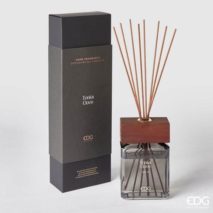 PROFUMATORE BOTTIGLIA TAPPO LEGNO 300ML+BAST.