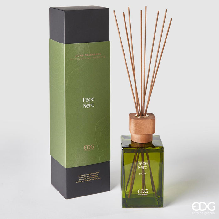 PROFUMATORE BOTTIGLIA TAPPO LEGNO 300ML+BAST.