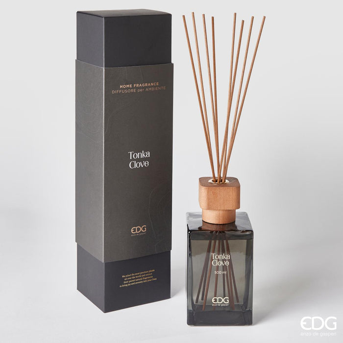 PROFUMATORE BOTTIGLIA TAPPO LEGNO 300ML+BAST.