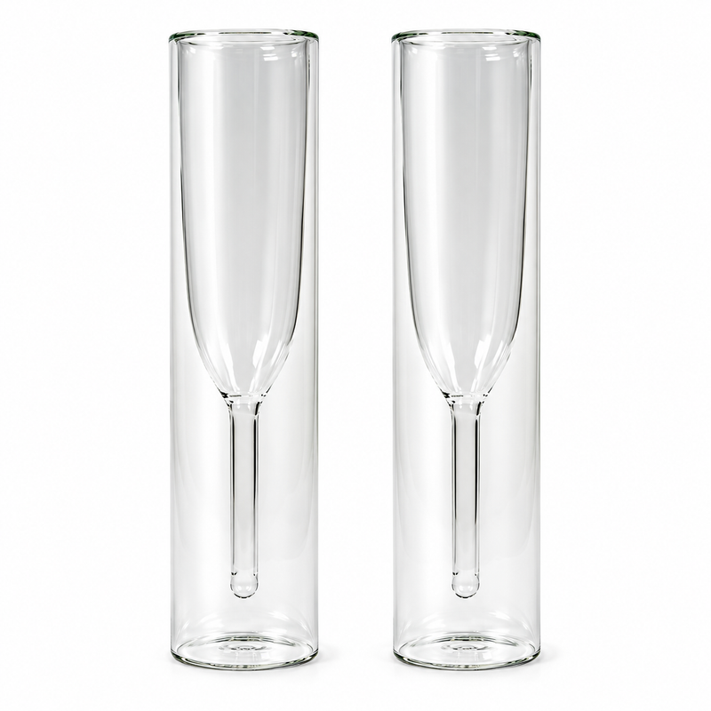 Set 2 flûte in vetro borosilicato WD Lifestyle