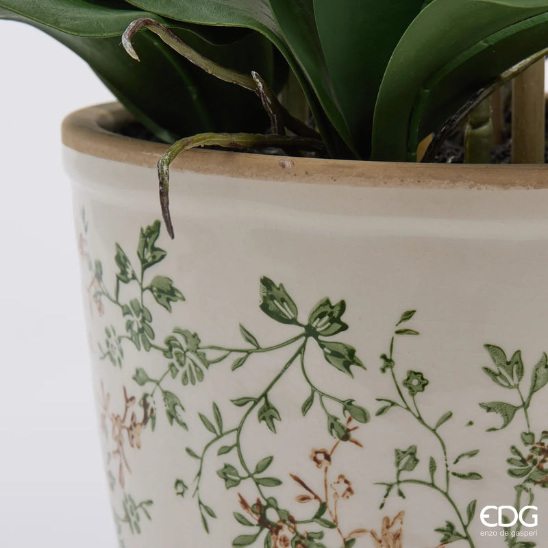 Orchidea Phalaenopsis Real Touch EDG x8 con vaso H 90 cm