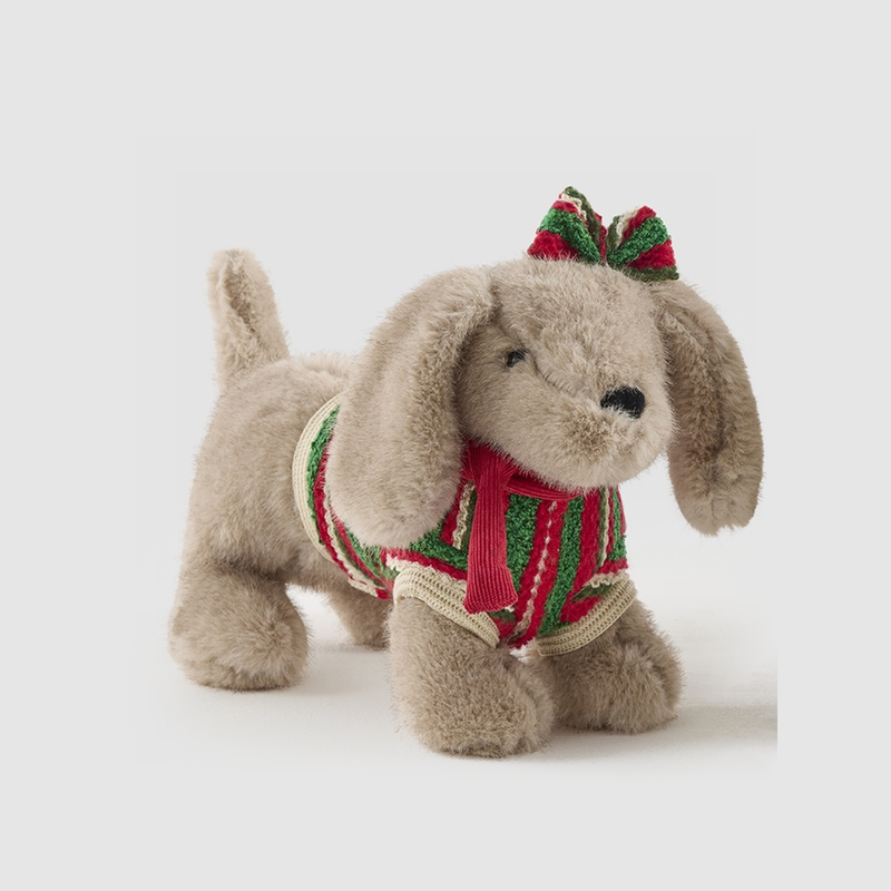 Cane Xmas EDG in tessuto H 24 e 31 cm – 2 varianti