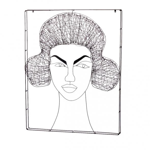 QUADRO TESTA METAL 100X80