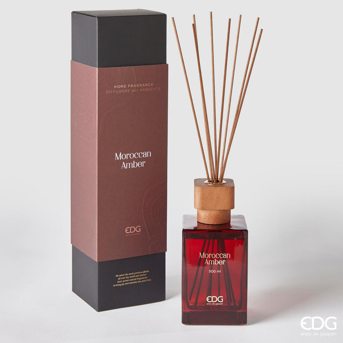 PROFUMATORE BOTTIGLIA TAPPO LEGNO 300ML+BAST.